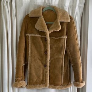 Vintage Tan Shearling Women's Jacket